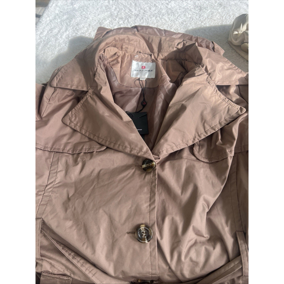 Urban Republic Women's Tan Trench Coat Rain Jacket Size Large NWT - Picture 11 of 12